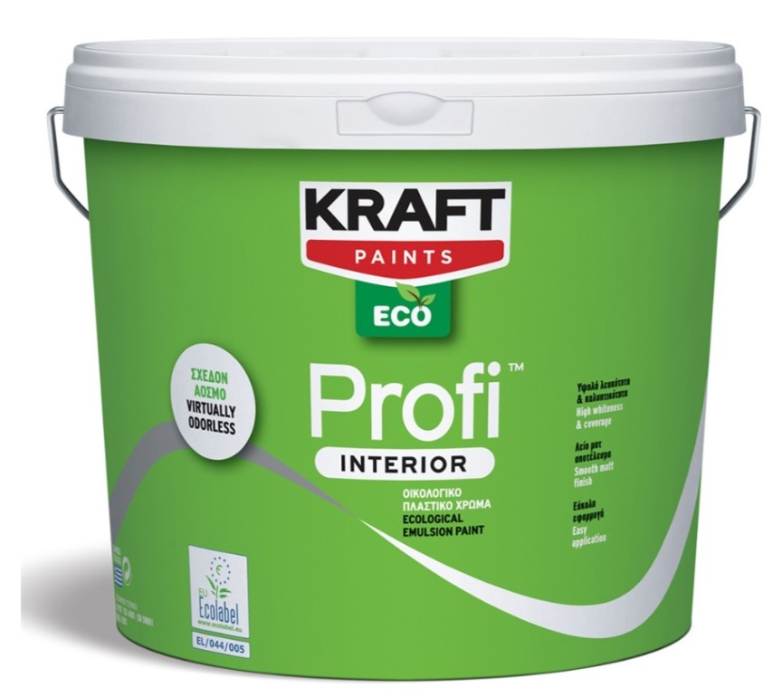 Гръцка интериорна боя Profi Interior eco бяла 3л.