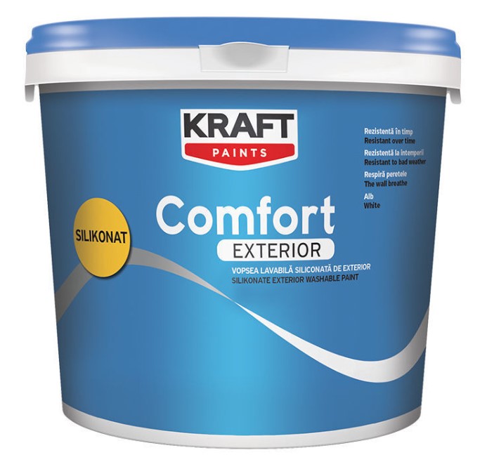 Гръцка фасадна боя със силикон 10л. KRAFT PAINTS SILIKONAT