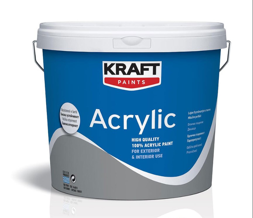 Гръцка акрилна фасадна боя KRAFT PAINTS ACRYLIC 3.75л.